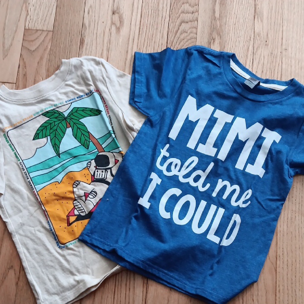 Blue Graphic Kids T-Shirt Set 5T